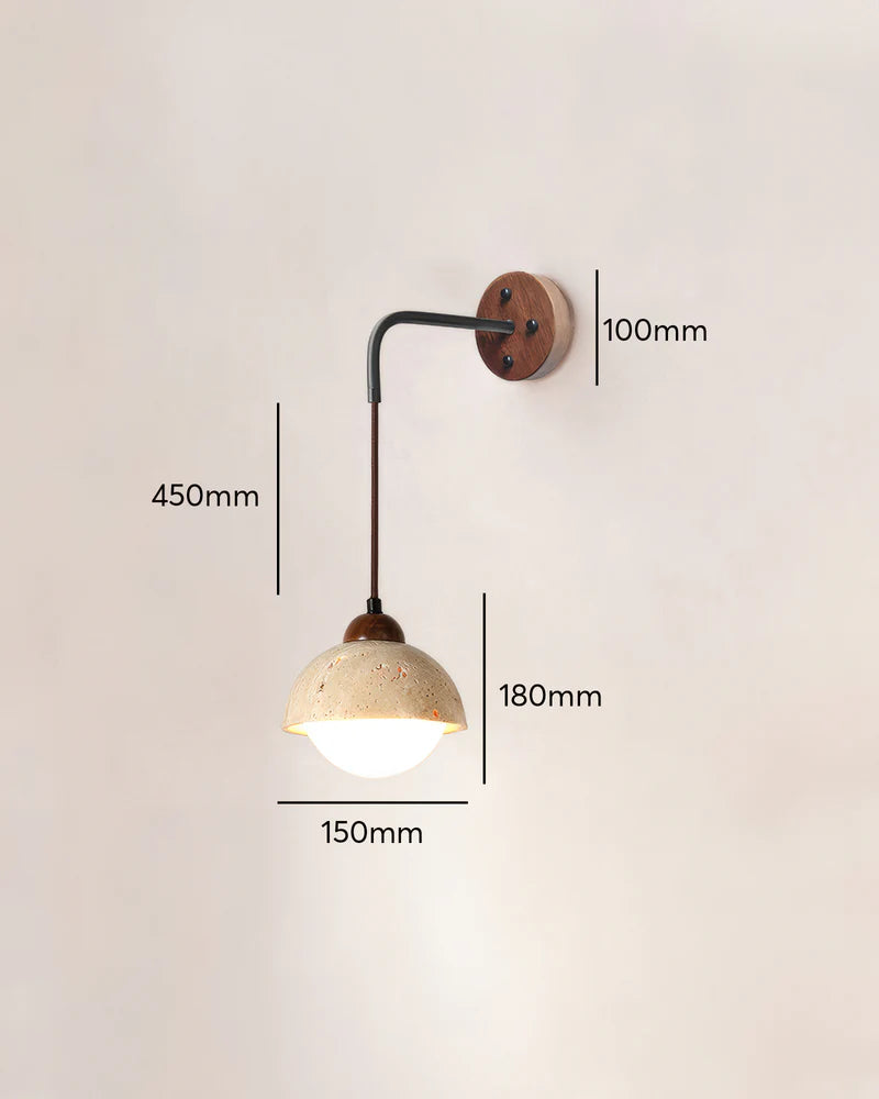 Kuta – Lampe murale magnétique sans fil au design naturel