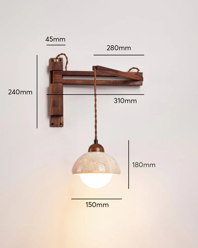 Kuta – Lampe murale magnétique sans fil au design naturel