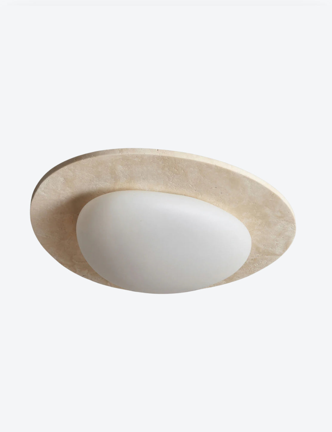 Nusa Dua – Plafonnier Wabi-Sabi en travertin crème