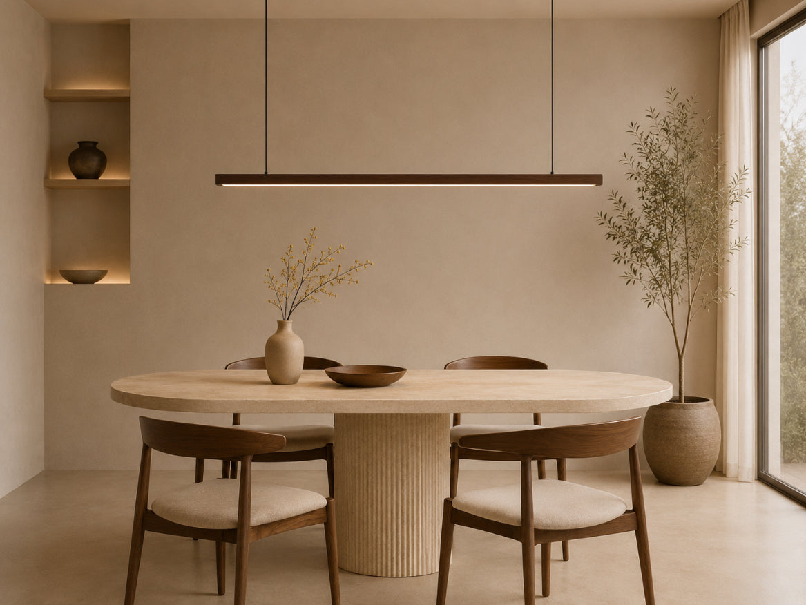 NOKI – Suspension LED en bois de noyer