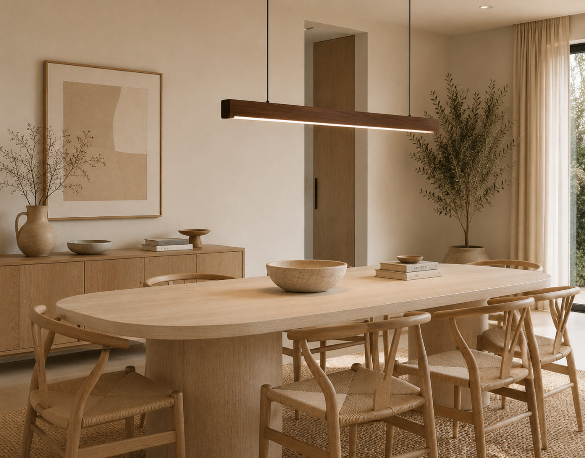 NOKI – Suspension LED en bois de noyer