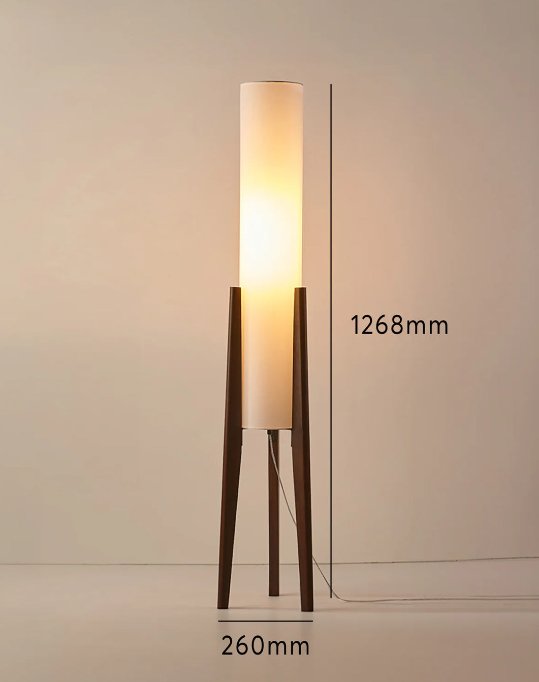 ASKELAND - Lampe à poser en bois massif et tissu