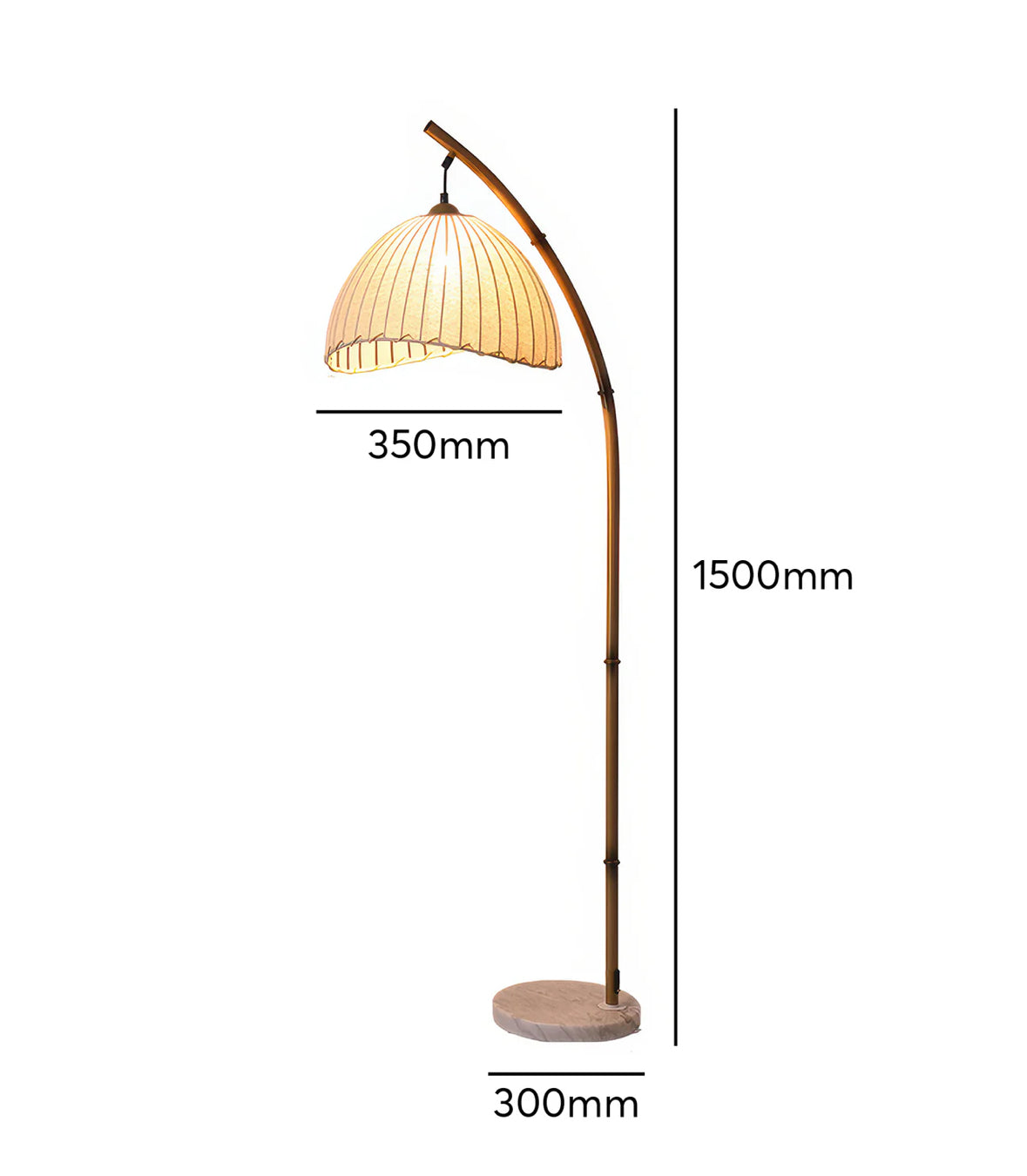 NARA - Lampe à poser bambou Wabi-Sabi